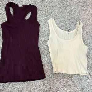 Aritzia Wilfred Free Tank Top 2pk